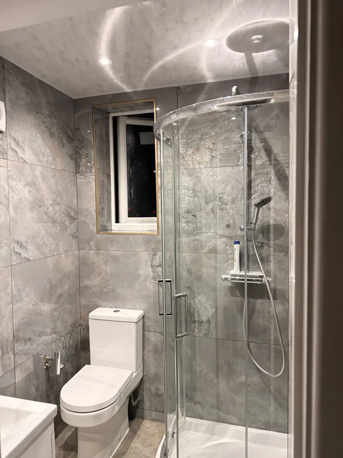 Contemporary walk-in shower